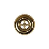 Italian Gold 4-Hole Deepwell Metal Button - 28L/18mm