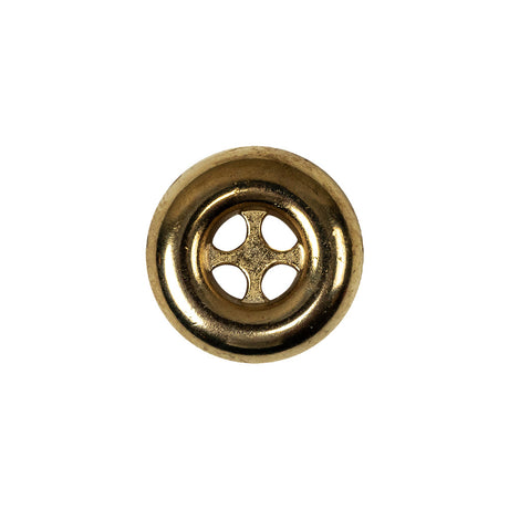 Italian Gold 4-Hole Deepwell Metal Button - 28L/18mm