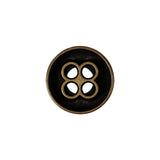 Italian Bronze 4-Hole Deepwell Metal Button - 28L/18mm