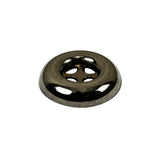 Italian Gunmetal 4-Hole Deepwell Metal Button - 36L/23mm