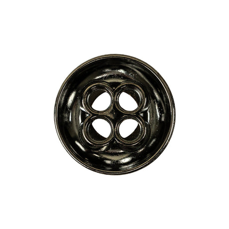 Italian Gunmetal 4-Hole Deepwell Metal Button - 36L/23mm