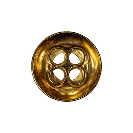 Italian Gold 4-Hole Deepwell Metal Button - 36L/23mm