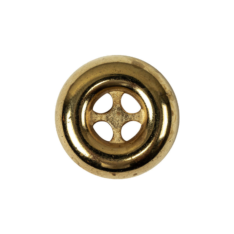 Italian Gold 4-Hole Deepwell Metal Button - 36L/23mm