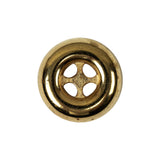 Italian Gold 4-Hole Deepwell Metal Button - 36L/23mm