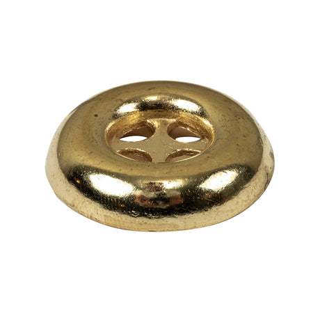 Italian Gold 4-Hole Deepwell Metal Button - 44L/28mm