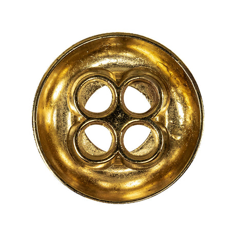 Italian Gold 4-Hole Deepwell Metal Button - 44L/28mm