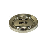 Italian Silver 4-Hole Tiny Mound Metal Button - 40L/25.5mm