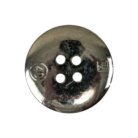 Italian Silver 4-Hole Tiny Mound Metal Button - 40L/25.5mm
