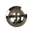 Italian Silver 4-Hole Tiny Mound Metal Button - 40L/25.5mm