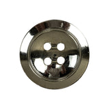 Italian Silver 4-Hole Tiny Mound Metal Button - 40L/25.5mm