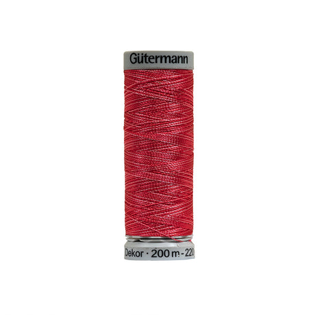 Gutermann Machine Embroidery Thread 200m - 9945 Varigated Ruby Red