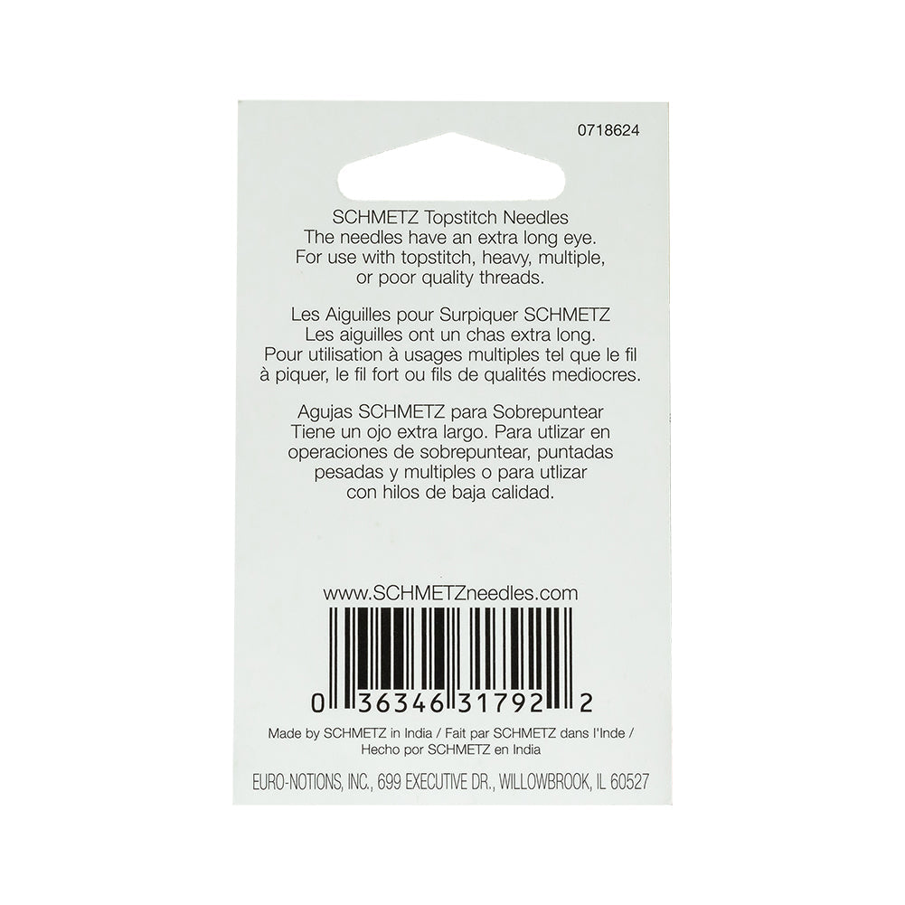 Schmetz Topstitch Machine Needles - 80/12 - 5 ct