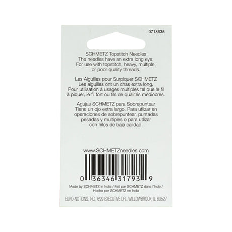 Schmetz Topstitch Machine Needles - 90/14 - 5 ct