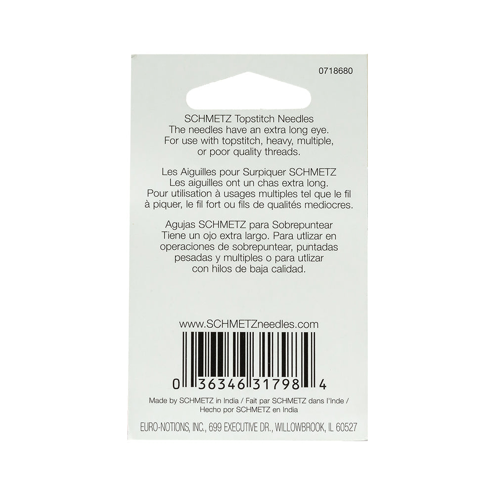 Schmetz Topstitch Machine Needles - 100/16 - 5 ct
