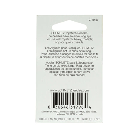 Schmetz Topstitch Machine Needles - 100/16 - 5 ct