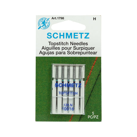 Schmetz Topstitch Machine Needles - 100/16 - 5 ct