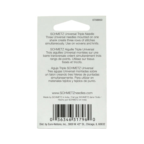 Schmetz Triple Machine Needle - 2.5/80 - 1 ct