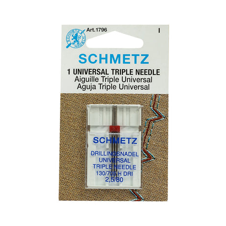 Schmetz Triple Machine Needle - 2.5/80 - 1 ct