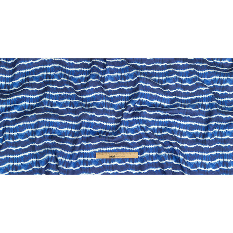 Viscose Twill Print - Blue and White Tie Dye - Mood Exclusive Making Waves