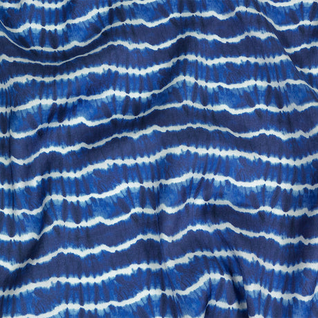 Viscose Twill Print - Blue and White Tie Dye - Mood Exclusive Making Waves