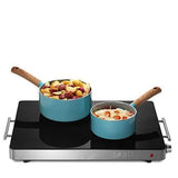 Magic Mill Stainless Steel with Enamel Top Hot Plate with Adjustable Temperature Knob - 21" x 16"