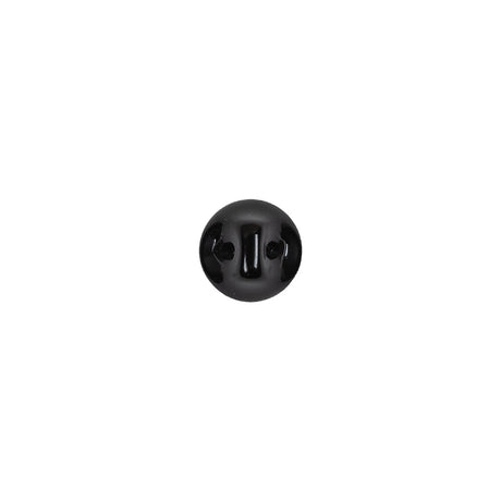 European Black Self Back Glass Button - 12L/7.5mm