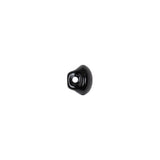 European Black Self Back Glass Button - 12L/7.5mm