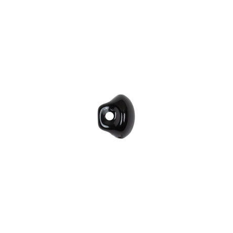 European Black Self Back Glass Button - 12L/7.5mm