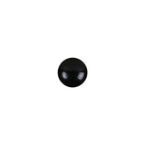 European Black Self Back Glass Button - 12L/7.5mm
