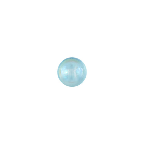 European AB Blue Self Back Glass Button - 12L/7.5mm