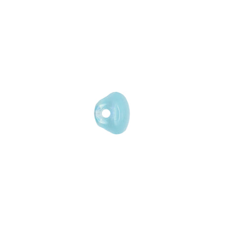 European AB Blue Self Back Glass Button - 12L/7.5mm