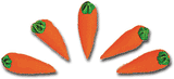 Edible Royal Icing Decorations, Carrots, Small-Medium-or Large