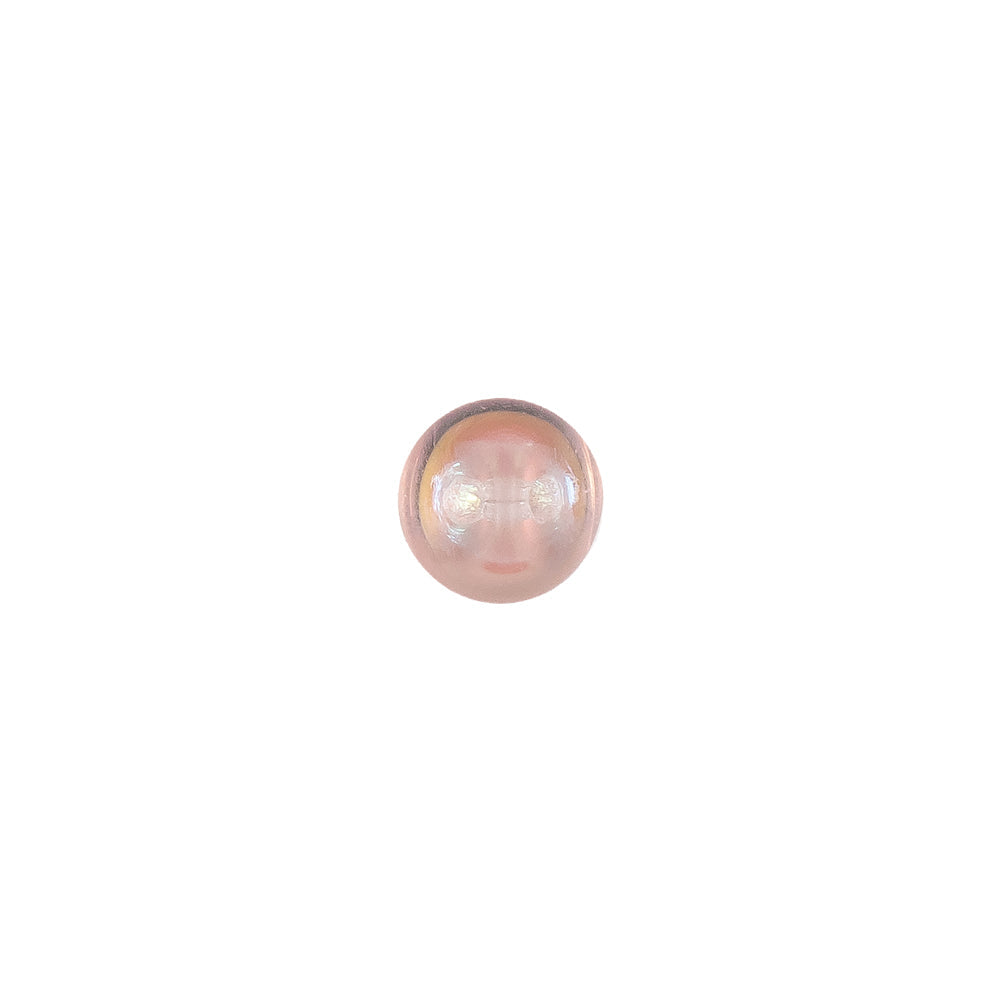 European AB Pink Self Back Glass Button - 12L/7.5mm