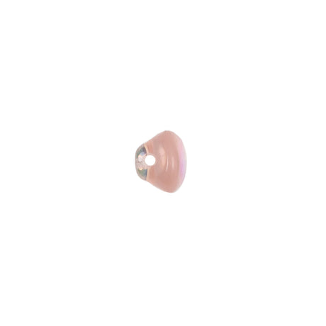 European AB Pink Self Back Glass Button - 12L/7.5mm