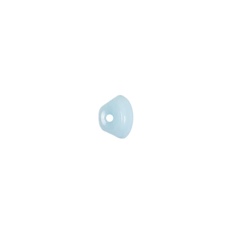 European Baby Blue Self Back Glass Button - 12L/7.5mm