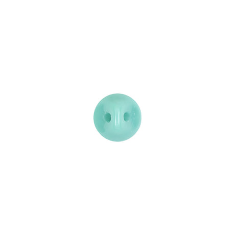 European Blue Green Self Back Glass Button - 12L/7.5mm