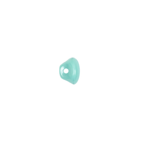 European Blue Green Self Back Glass Button - 12L/7.5mm