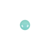 European Blue Green Self Back Glass Button - 12L/7.5mm