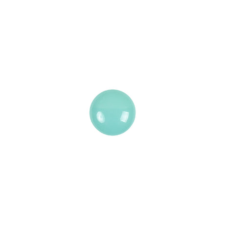 European Blue Green Self Back Glass Button - 12L/7.5mm