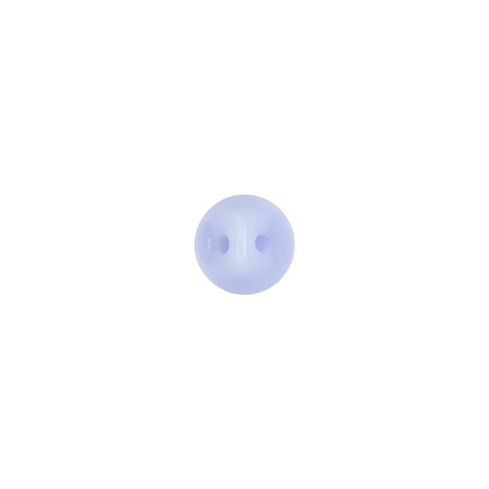 European Light Blue Self Back Glass Button - 12L/7.5mm