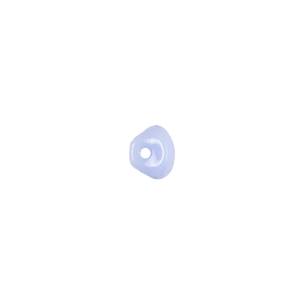 European Light Blue Self Back Glass Button - 12L/7.5mm