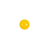 European Yellow Self Black Glass Button - 12L/7.5mm