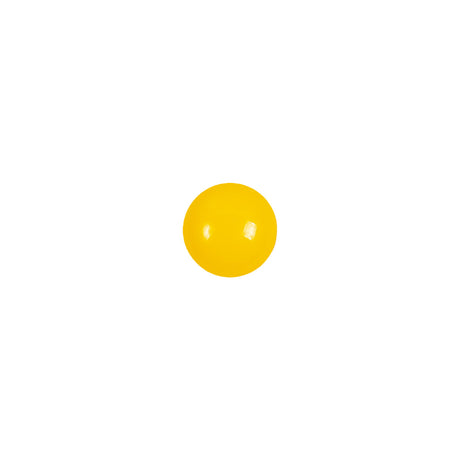 European Yellow Self Black Glass Button - 12L/7.5mm