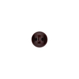 European Brown Half Domed Self Black Glass Button - 12L/7.5mm