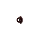 European Brown Half Domed Self Black Glass Button - 12L/7.5mm