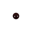 European Brown Half Domed Self Black Glass Button - 12L/7.5mm