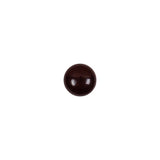 European Brown Half Domed Self Black Glass Button - 12L/7.5mm