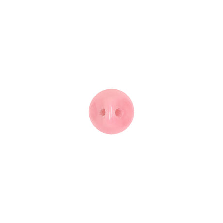 European Dark Pink Half Domed Self Black Glass Button - 12L/7.5mm