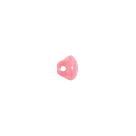 European Dark Pink Half Domed Self Black Glass Button - 12L/7.5mm