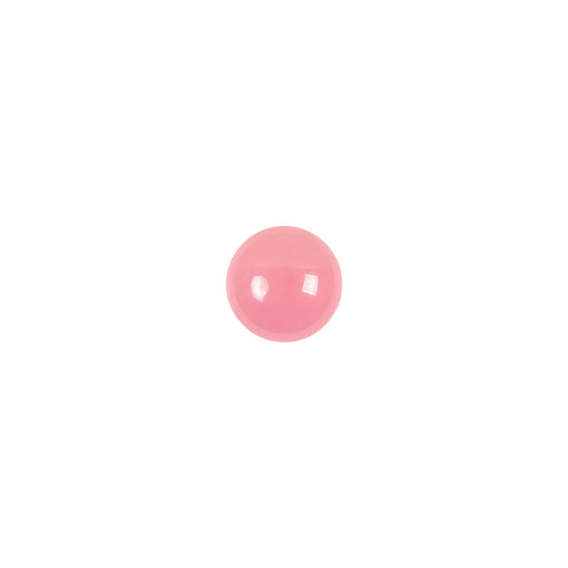 European Dark Pink Half Domed Self Black Glass Button - 12L/7.5mm